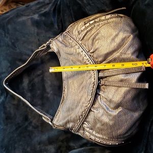 Mark Ecko pewter shoulder bag EUC